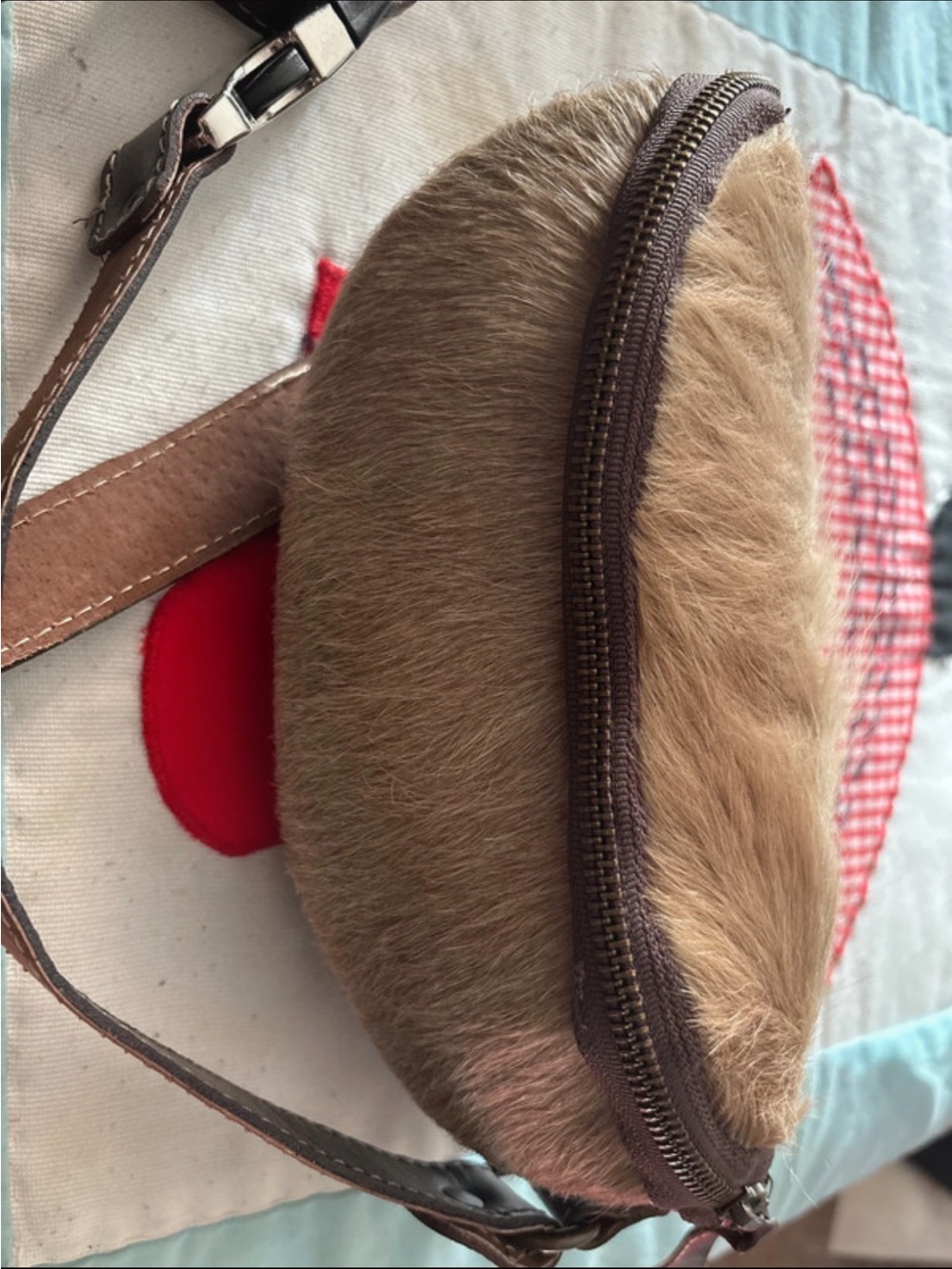 Real leather Brown Crossbody Bag - Women